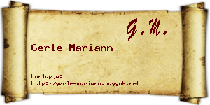 Gerle Mariann névjegykártya